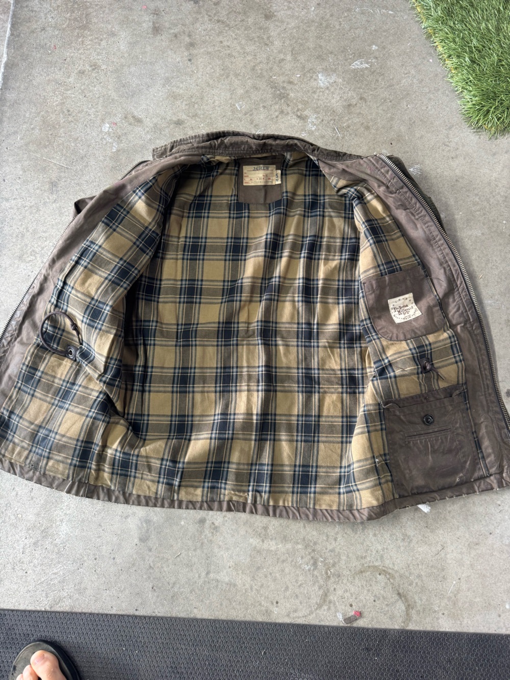 J. Crew Brown Waxed Cotton Military Field Jacket British Millerain Co - Picture 4 of 4
